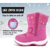 K KomForme Boys Girls Snow Boots Waterproof Winter Outdoor Boots(Toddler/Little Kid/Big Kid)(Pink Star)