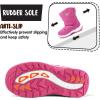 K KomForme Boys Girls Snow Boots Waterproof Winter Outdoor Boots(Toddler/Little Kid/Big Kid)(Pink Star)