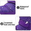K KomForme Boys Girls Snow Boots Waterproof Winter Outdoor Boots(Toddler/Little Kid/Big Kid)(Purple Star)