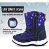 K KomForme Boys Girls Snow Boots Waterproof Winter Outdoor Boots(Toddler/Little Kid/Big Kid)(Star)
