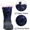 K KomForme Boys & Girls Snow Boots Insulated Fur Lined Warm Anti-Slip Waterproof Winter Boot (Toddler/Little Kid/Big Kid)(Dark Purple)