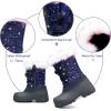 K KomForme Boys & Girls Snow Boots Insulated Fur Lined Warm Anti-Slip Waterproof Winter Boot (Toddler/Little Kid/Big Kid)(Dark Purple)