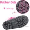 K KomForme Boys & Girls Snow Boots Insulated Fur Lined Warm Anti-Slip Waterproof Winter Boot (Toddler/Little Kid/Big Kid)(Pink)