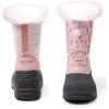 K KomForme Boys & Girls Snow Boots Insulated Fur Lined Warm Anti-Slip Waterproof Winter Boot (Toddler/Little Kid/Big Kid)(Pink Brilliant)