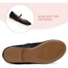 K KomForme Girl’s Ballerina Flat Ankle Strap Dress Ballet Flat Shoes（Toddler/Little Kid/Big Kid）(Black-hook and Loop)