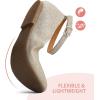 K KomForme Girl’s Ballerina Flat Ankle Strap Dress Ballet Flat Shoes（Toddler/Little Kid/Big Kid）(Golden Glitter)
