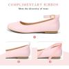 K KomForme Girl’s Ballerina Flat Ankle Strap Dress Ballet Flat Shoes（Toddler/Little Kid/Big Kid）(Pink Pu)