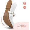 K KomForme Girl’s Ballerina Flat Ankle Strap Dress Ballet Flat Shoes（Toddler/Little Kid/Big Kid）(White-hook and Loop)