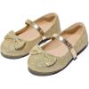 K KomForme Girl’s Ballet Flats Non-Slip Soft Mary Jane Walking Party Dress Shoes for Toddler/Little Kid/Big Kid(Gold Glitter)