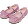 K KomForme Girl’s Ballet Flats Non-Slip Soft Mary Jane Walking Party Dress Shoes for Toddler/Little Kid/Big Kid(Pink Glitter)