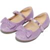 K KomForme Girl’s Ballet Flats Non-Slip Soft Mary Jane Walking Party Dress Shoes for Toddler/Little Kid/Big Kid(Purple Glitter)