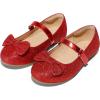 K KomForme Girl’s Ballet Flats Non-Slip Soft Mary Jane Walking Party Dress Shoes for Toddler/Little Kid/Big Kid(Red Glitter)