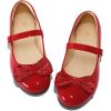 K KomForme Girl’s Ballet Flats Non-Slip Soft Mary Jane Walking Party Dress Shoes for Toddler/Little Kid/Big Kid(Red Patent)