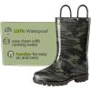 K KomForme Girls Boys Rain Boots Waterproof with Easy on Handles for Toddler/Little Kid/Big Kid(Camouflage)