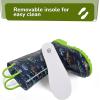 K KomForme Girls Boys Rain Boots Waterproof with Easy on Handles for Toddler/Little Kid/Big Kid(Green Dinosaur)