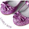 K KomForme Girl’s Dress Shoes Mary Jane Glitter 1.5 in Low Heel Wedding Party Princess Shoes for Toddler/Little/Big Kids(Purple)