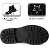 K KomForme Girls Glitter Ankle Boots Side Zipper Chelsea Booties Lug Sole (Toddler/Little Kids/Big Kids)(Black Star)