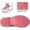 K KomForme Girls Glitter Ankle Boots Side Zipper Chelsea Booties Lug Sole (Toddler/Little Kids/Big Kids)(Pink)