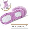 K KomForme Girls Glitter Snow Boots Kids Bungee Lacing Warm Faux Fur-Lined Anti-Slip Outdoor Winter Shoes Toddler/Little Kid/Big Kid(Pastel Purple)