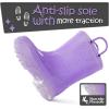 K KomForme Girls Rain Boots,Kids Glitter Waterproof Boots with Easy-on Handles(Purple)
