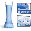 K KomForme Kids Girls & Boys Rain Boots with Easy-on Handles Waterproof Outdoors(Blue)