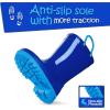K KomForme Kids Girls & Boys Rain Boots with Easy-on Handles Waterproof Outdoors(Royal Blue)