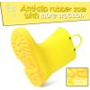 K KomForme Kids Girls & Boys Rain Boots with Easy-on Handles Waterproof Outdoors(Yellow)