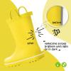 K KomForme Kids Rain Boots, Waterproof Rubber Matte Boots with Easy-on Handles(A-yellow)