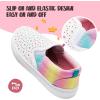 K KomForme Kids Shoes Toddlers Canvas Sneakers Slip on Walking Tennis Shoes for Boys Girls(Toddler/Little Kids/Big Kids)(A1-white Star)