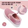 K KomForme Kids Shoes Toddlers Canvas Sneakers Slip on Walking Tennis Shoes for Boys Girls(Toddler/Little Kids/Big Kids)(A-pink)