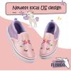 K KomForme Kids Shoes Toddlers Canvas Sneakers Slip on Walking Tennis Shoes for Boys Girls(Toddler/Little Kids/Big Kids)(A-pink Unicorn)