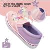 K KomForme Kids Shoes Toddlers Canvas Sneakers Slip on Walking Tennis Shoes for Boys Girls(Toddler/Little Kids/Big Kids)(A-pink Unicorn)