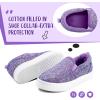 K KomForme Kids Shoes Toddlers Canvas Sneakers Slip on Walking Tennis Shoes for Boys Girls(Toddler/Little Kids/Big Kids)(Purple Glitter)