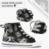 K KomForme Kids Sneakers for Boys and Girls Toddler Canvas High Top Walking Causal Shoes with Zipper(Camouflage Black)