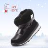 K KomForme Kids Snow Boots for Boys Girls Toddler Winter Outdoor Boots Waterproof with Fur Lined (Toddler/Little Kid/Big Kid)(Black Pearl Cloth)