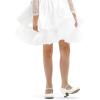 K KomForme Mary Jane Shoes with Low Heel Rhinestones Princess Flats Dress Pump Shoes for Little Kid/Big Kid(Ivory White)