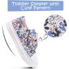 K KomForme Sneakers for Boys and Girls,Toddler Kids Soft Walking Shoes(A-flower)