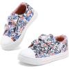 K KomForme Sneakers for Boys and Girls,Toddler Kids Soft Walking Shoes(A-flower)