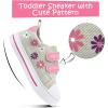 K KomForme Sneakers for Boys and Girls,Toddler Kids Soft Walking Shoes(Flower2)