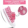K KomForme Sneakers for Boys and Girls,Toddler Kids Soft Walking Shoes(Pink Flower)