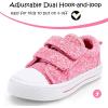 K KomForme Sneakers for Boys and Girls,Toddler Kids Soft Walking Shoes(Pink Glitter)