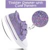 K KomForme Sneakers for Boys and Girls,Toddler Kids Soft Walking Shoes(Purple Glitter)