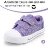 K KomForme Sneakers for Boys and Girls,Toddler Kids Soft Walking Shoes(Purple Glitter)