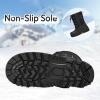 K KomForme Snow Boots for Boys Insulated Waterproof Fur Lined Warm Shoes for Outdoor (Toddler/Little Kid/Big Kid)(Black)