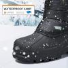 K KomForme Snow Boots for Boys & Girls Warm Waterproof Slip Resistant Winter Shoes (Toddler/Little Kid/Big Kid)(Black-dino)
