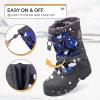K KomForme Snow Boots for Boys & Girls Warm Waterproof Slip Resistant Winter Shoes (Toddler/Little Kid/Big Kid)(Gray-k)