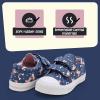 K KomForme Toddler Boys & Girls Shoes Kids Canvas Sneakers with Cartoon Dual Hook and Loops, Size 7 Toddler, Unicorn