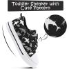 K KomForme Toddler Boys & Girls Shoes Kids Canvas Sneakers with Cartoon Dual Hook and Loops(Black)