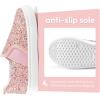 K KomForme Toddler Girls Boys Shoes Little Kids Slip on Canvas Sneakers for Running/Walking(Colorful Glitter)
