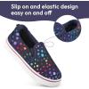 K KomForme Toddler Girls Boys Shoes Little Kids Slip on Canvas Sneakers for Running/Walking(Dark Dots)